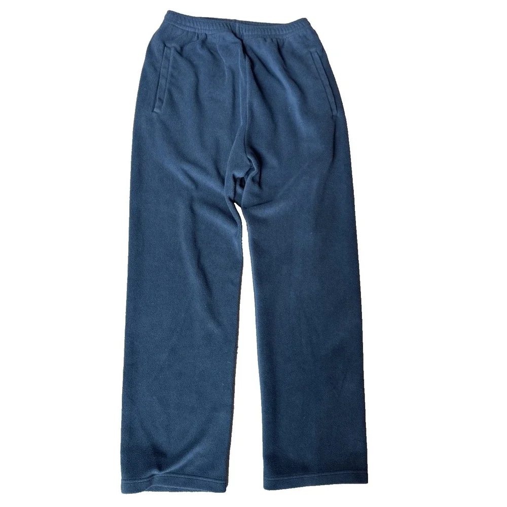 Yeezy Gap Polar Fleece Sweat Pants Wide Fit Open Hem Blue Sz‎ Large
